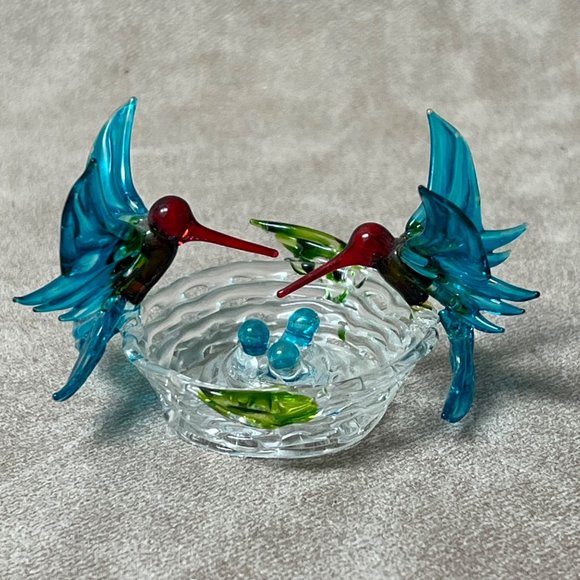 Murano Art Murano Italy Blown Glass Hummingbirds Nest Poshmark